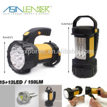 Para Caminhadas e Camping 5LED On-12LED On-12LED On-OFF Bateria Projector de mão ajustável